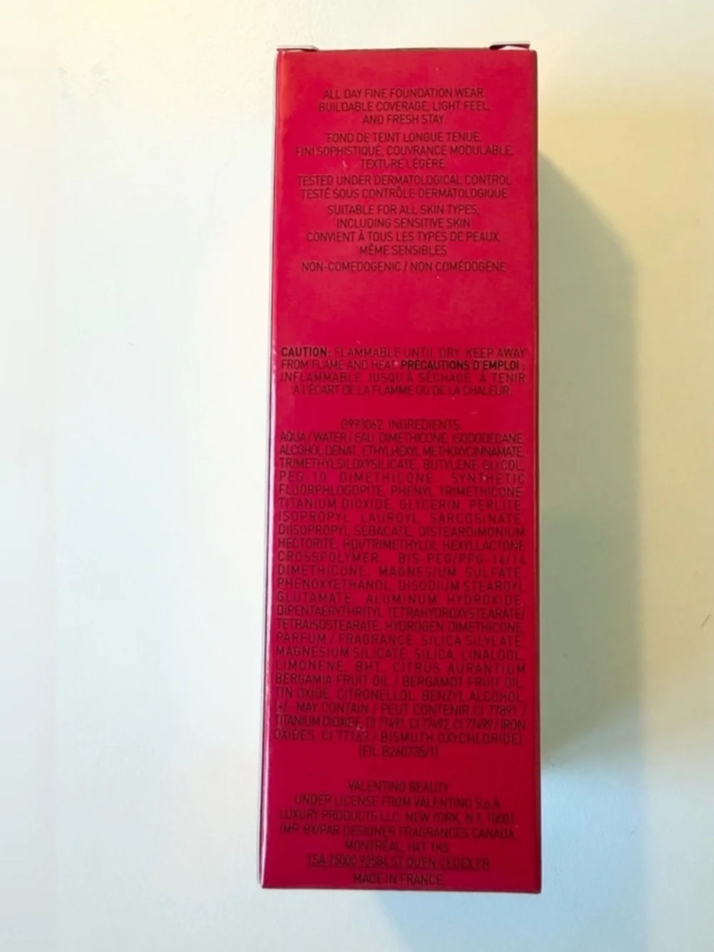 🆕 Very Valentino Foundation LA 1 SPF 25 Full Coverage Light Lasting Perfecting